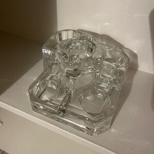 5 hole candle holder , Crystall and heavy!